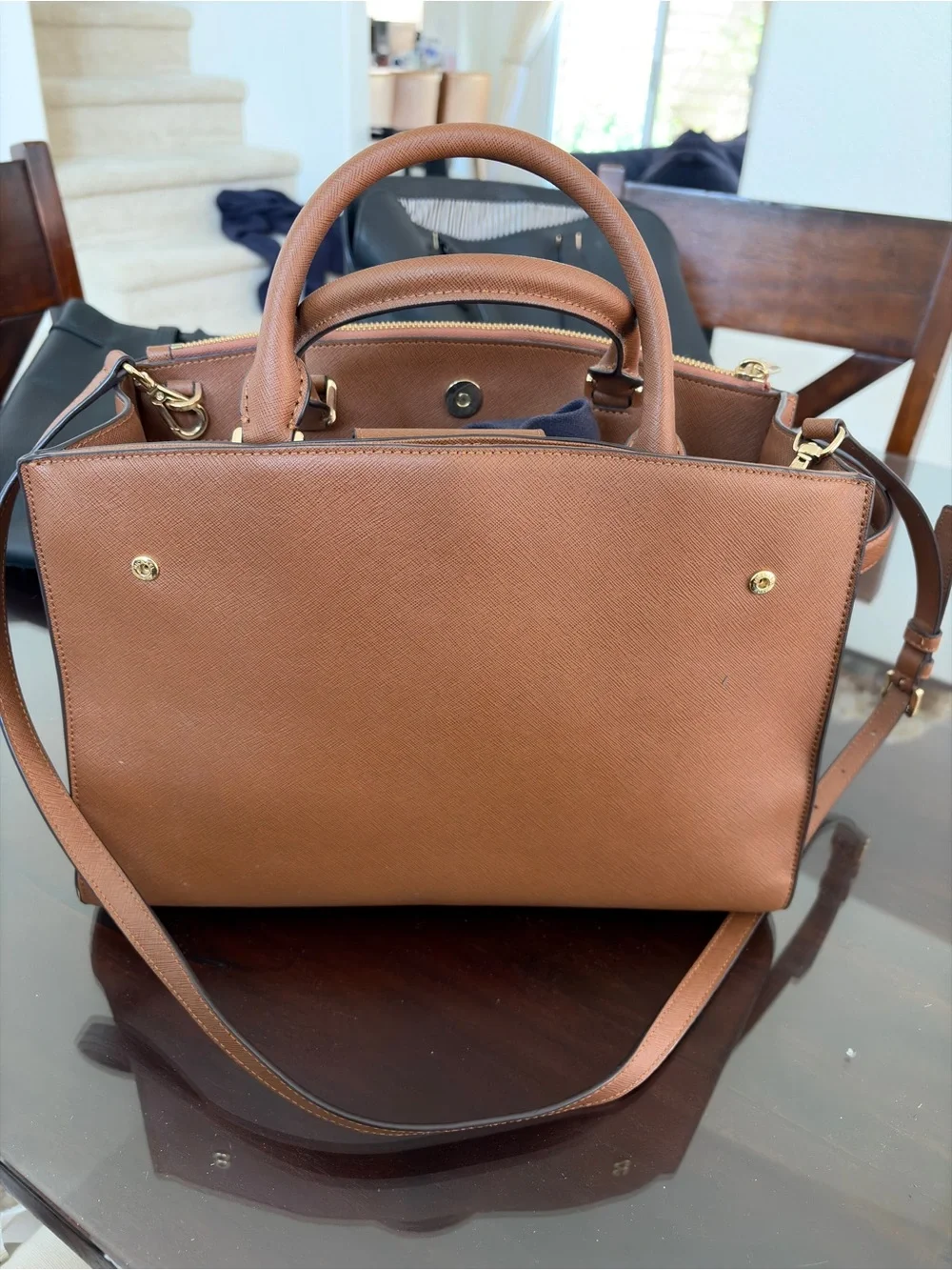 Michael Kors Cognac Saffiano Leather Satchel with Gold Hardware (NO RETURNS)!